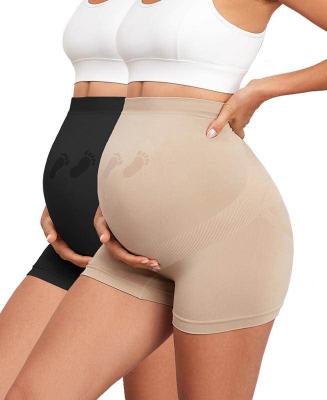 Seamless Maternity Support Shorts – 2-Pack